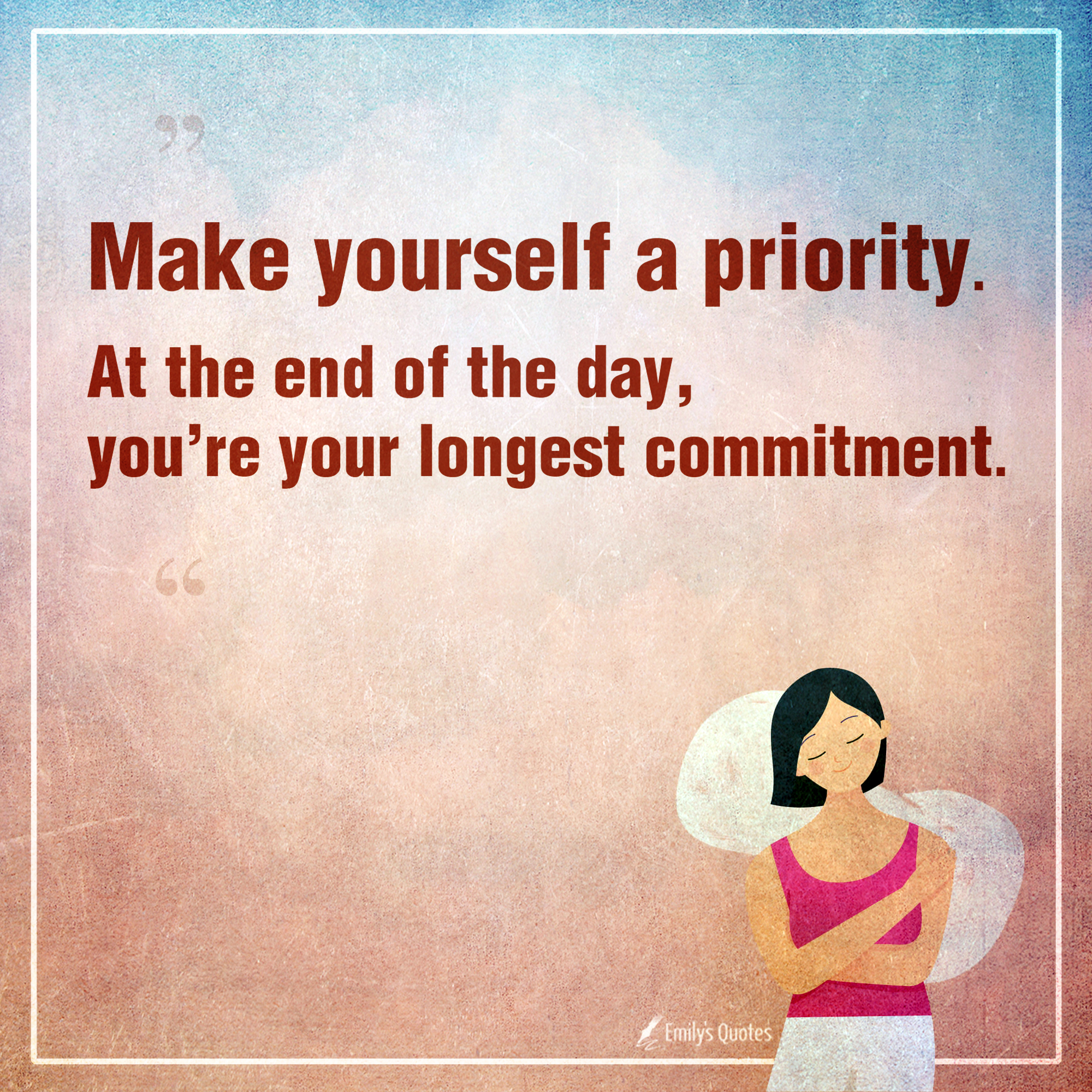 Stay committed to yourself and your growth.